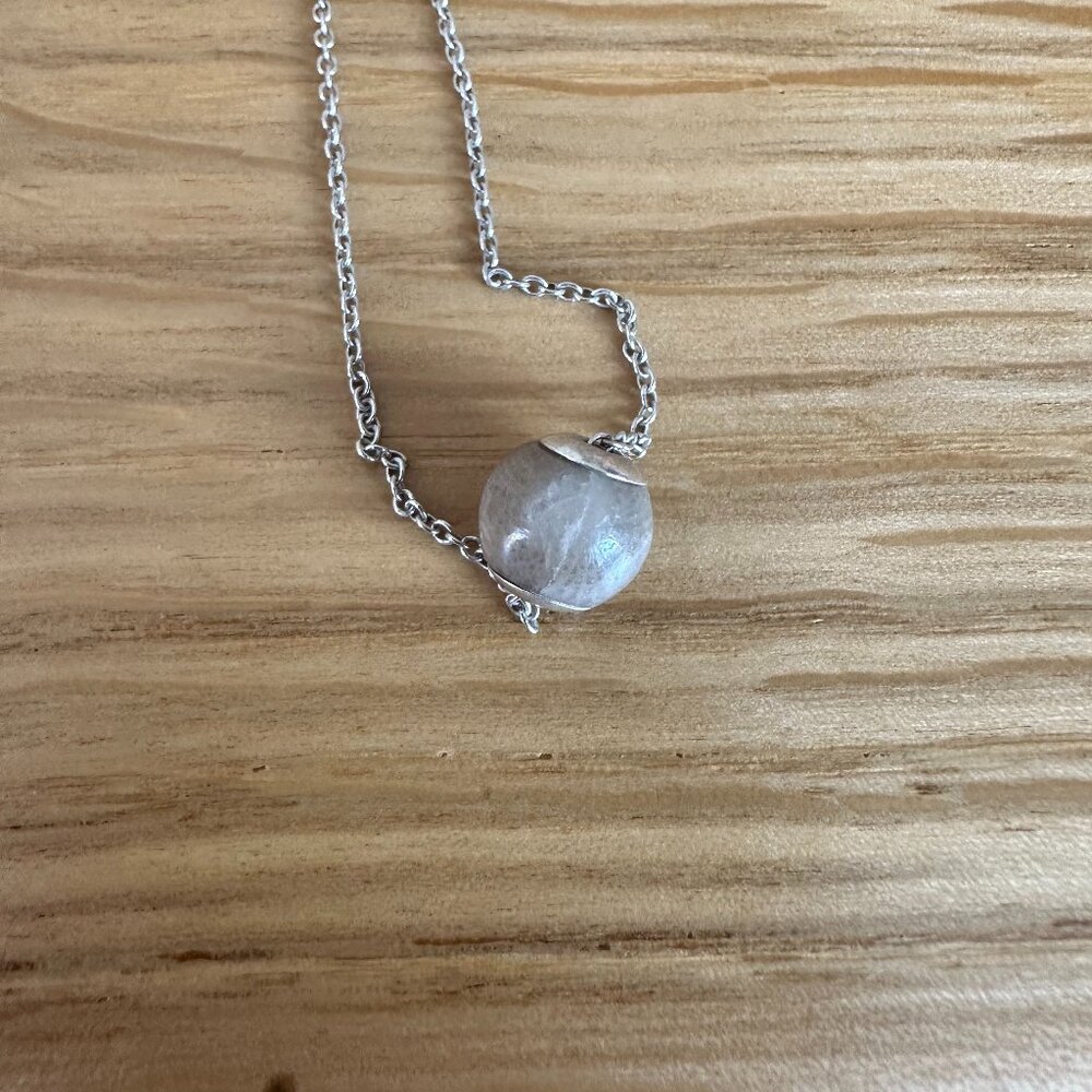 Shinola 20" Petosky Stone Silver Necklace -- Discontinued!